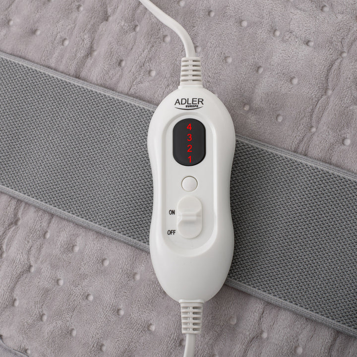 Pas grzewczy na lędźwie Adler, 4 ustawienia temperatury, moc 100W, pilot LCD, AD 7437
