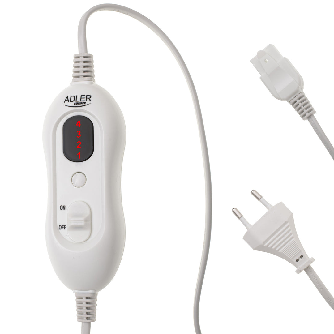 Pas grzewczy na lędźwie Adler, 4 ustawienia temperatury, moc 100W, pilot LCD, AD 7437
