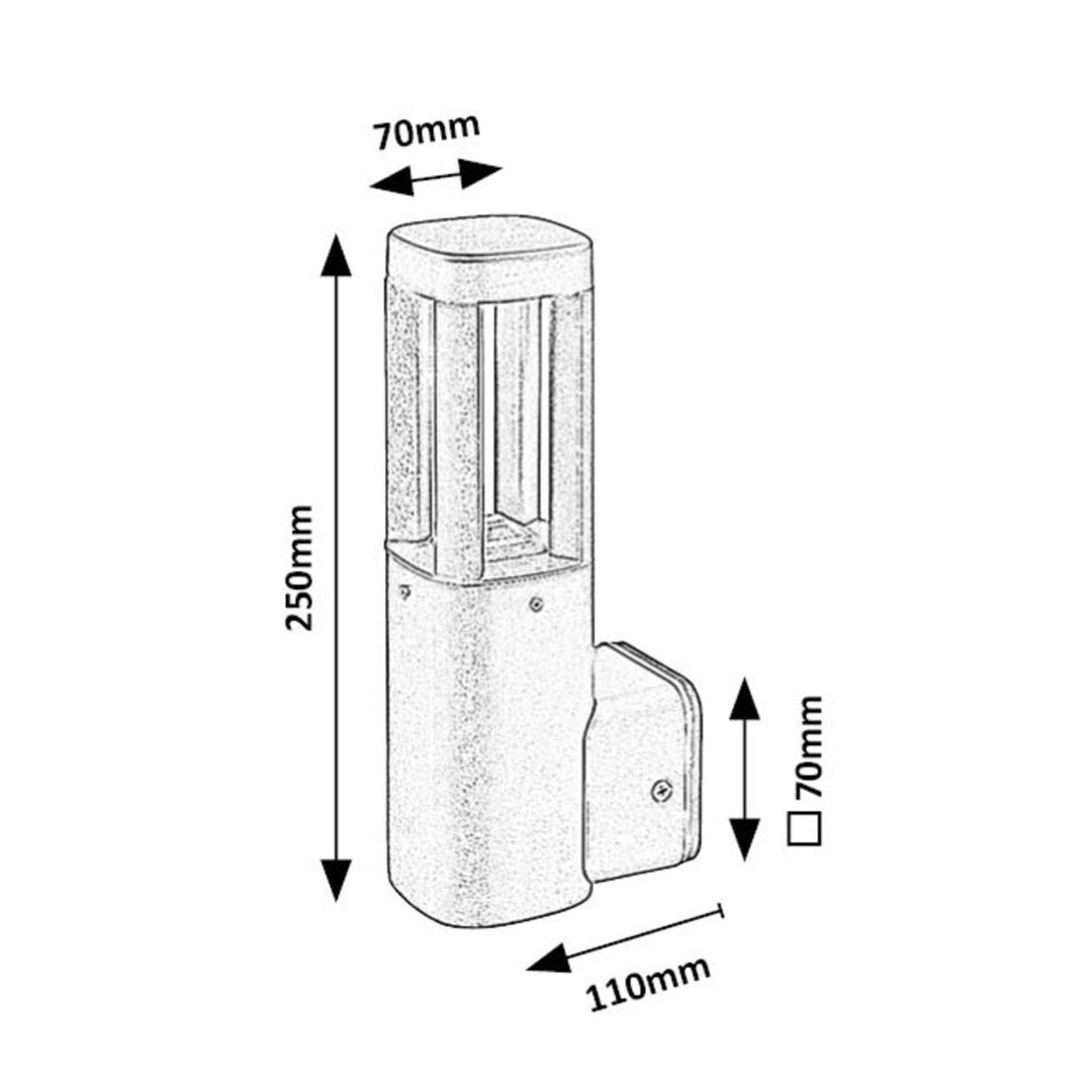 Lampa Rabalux, ścienna, zewnętrzna, LED 7W, IP54, Kalisz