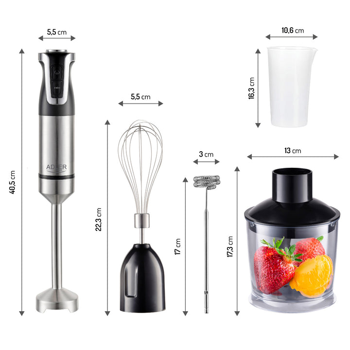 Blender ręczny Adler, 20 prędkości, 1800W, funkcja Turbo, AD 4627