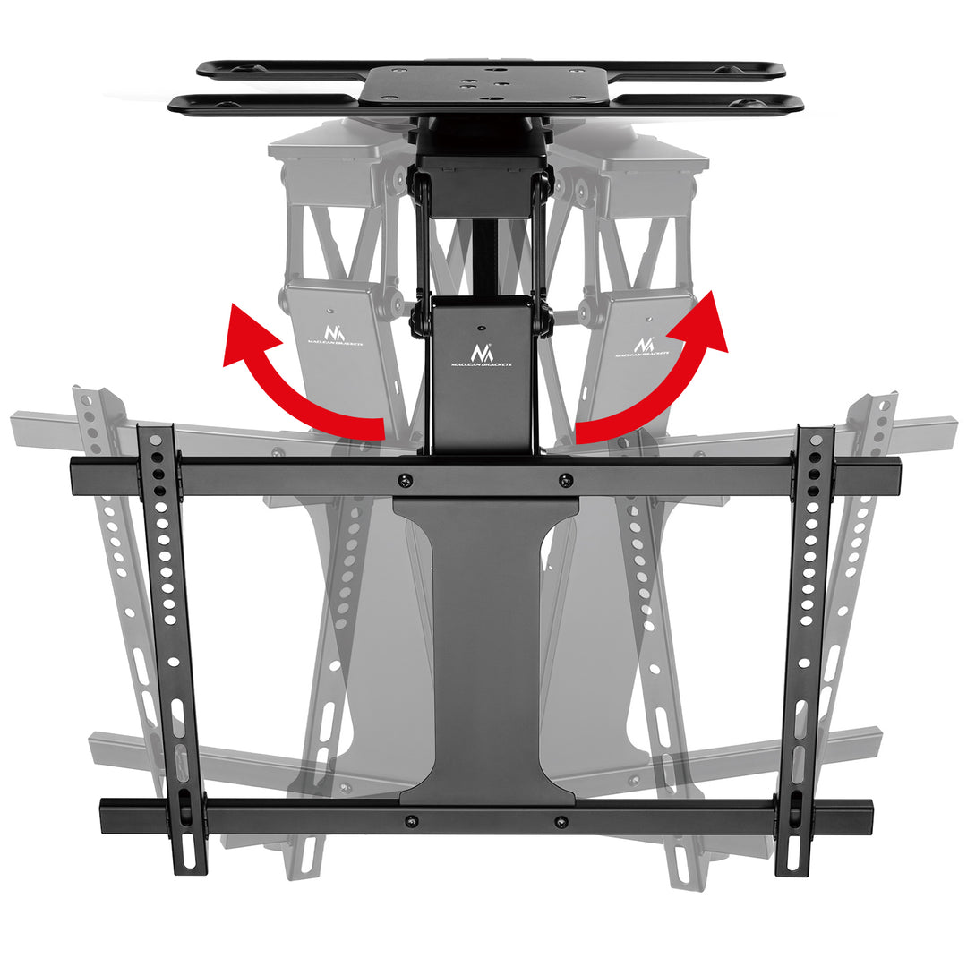 Uchwyt do TV elektryczny sufitowy Maclean, obsługa TUYA, max VESA 600x400, obrót 90st. pilot, 32"-75", 35kg, MC-490
