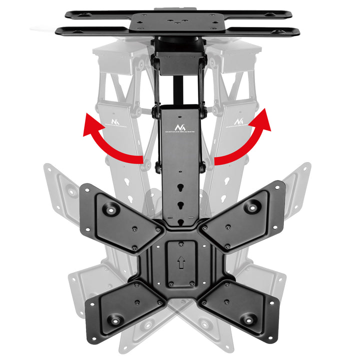 Uchwyt do TV elektryczny sufitowy Maclean, obsługa TUYA, max VESA 600x400, obrót 90st. pilot, 23"-65", 30kg, MC-491