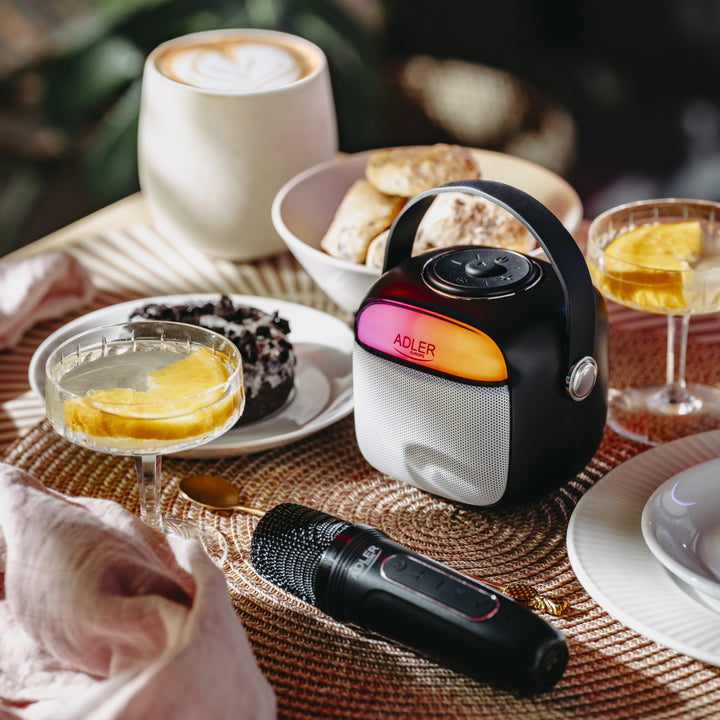 Głośnik bezprzewodowy Adler, z mikrofonem, do karaoke, Bluetooth, AD 1199 B