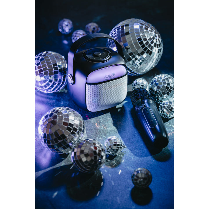 Głośnik bezprzewodowy Adler, z mikrofonem, do karaoke, Bluetooth, AD 1199 B