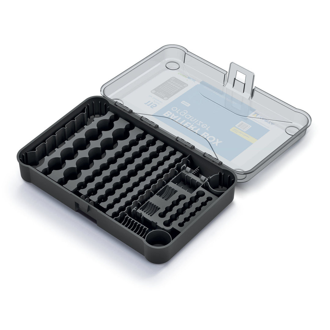 Organizer na baterie GreenBlue, przezroczysta pokrywa, 115 miejsc, Varta Box GB189