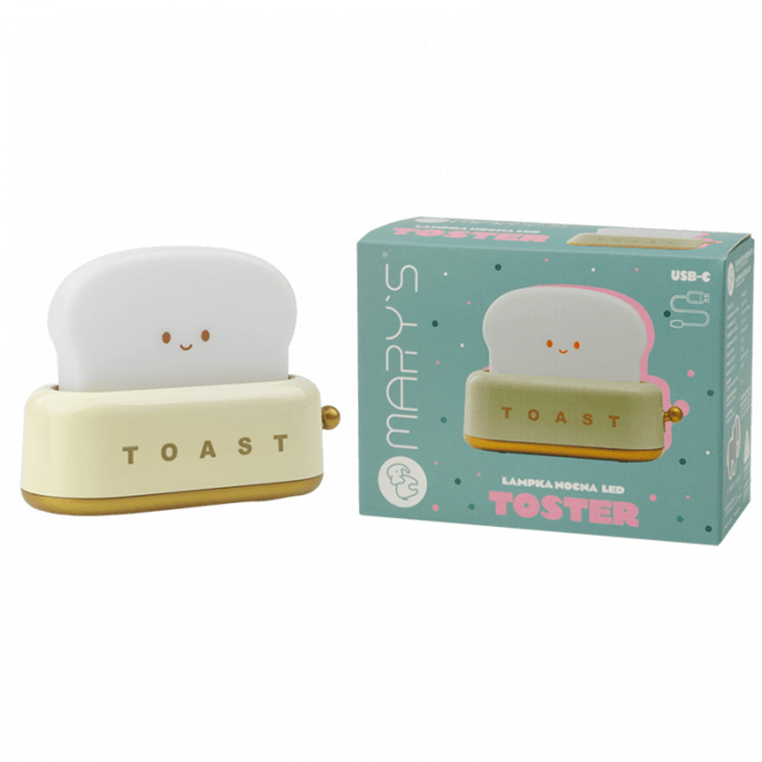 Lampka nocna dla dzieci Mary's, żółty toster, 3000K, USB, MW20722