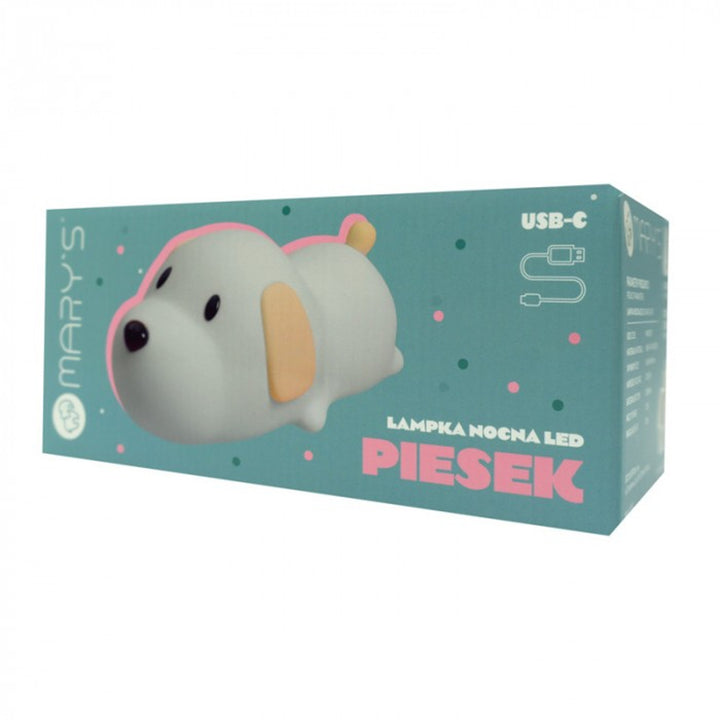 Lampka nocna dla dzieci Mary's, piesek, 3000K i 6500K, USB, MW20539