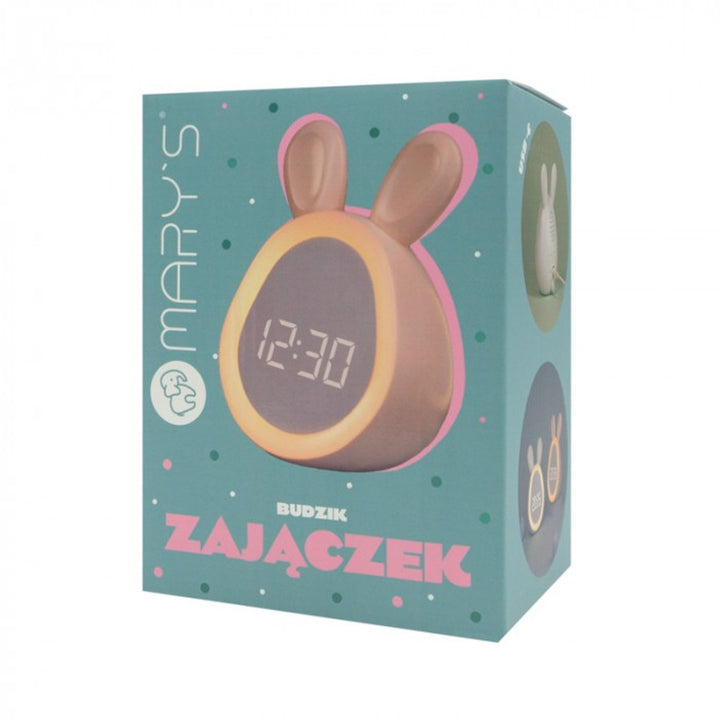 Budzik Mary's, różowy zajączek, USB, podświetlany, MW20532