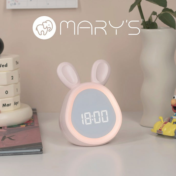 Budzik Mary's, różowy zajączek, USB, podświetlany, MW20532