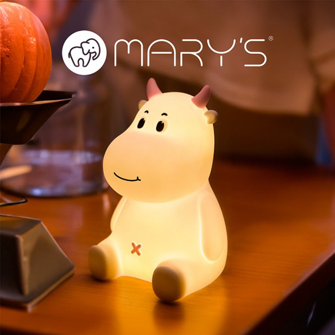 Lampka nocna dla dzieci Mary's, krówka, 3000K, RGB, USB, MW20537