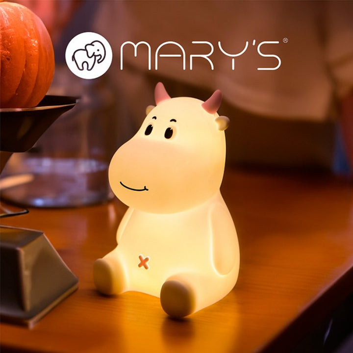 Lampka nocna dla dzieci Mary's, krówka, 3000K, RGB, USB, MW20537