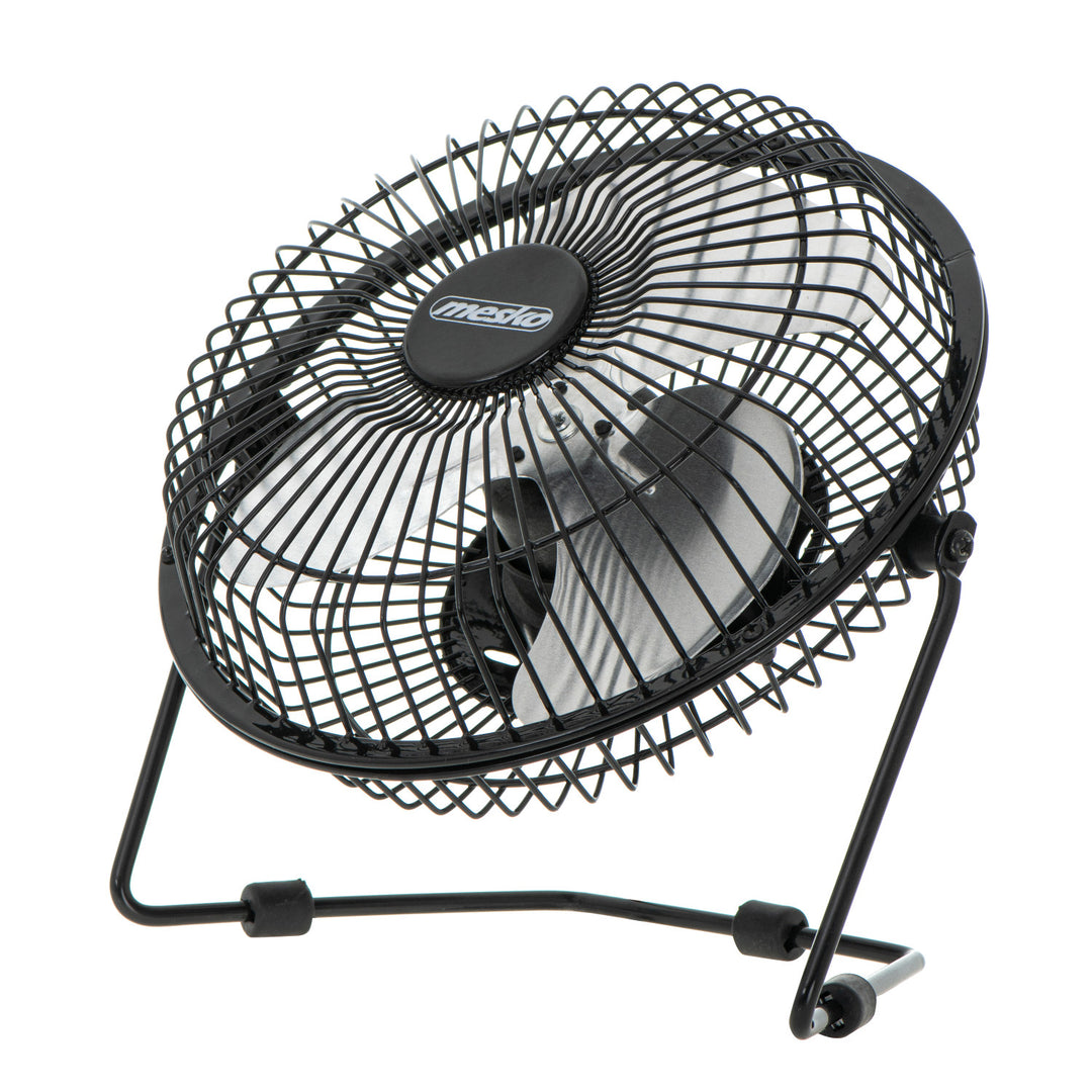 Wentylator biurkowy Mesko, średnica 15cm, zasilanie USB, oscylacja pionowa, MS 7322