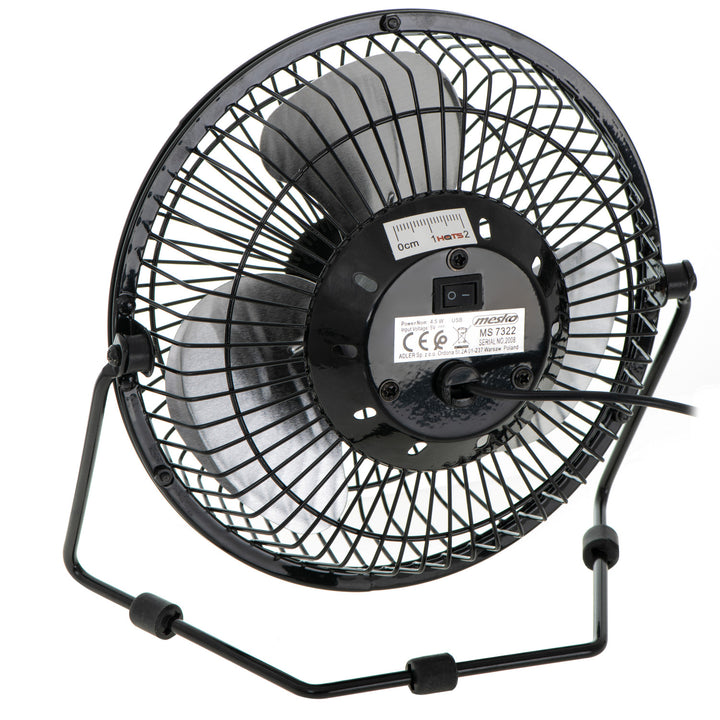 Wentylator biurkowy Mesko, średnica 15cm, zasilanie USB, oscylacja pionowa, MS 7322