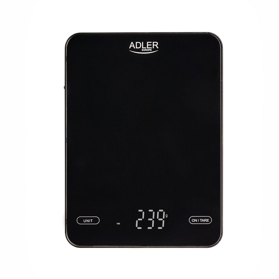 Waga kuchenna, Adler, black 10kg ładowana przez USB, AD 3177
