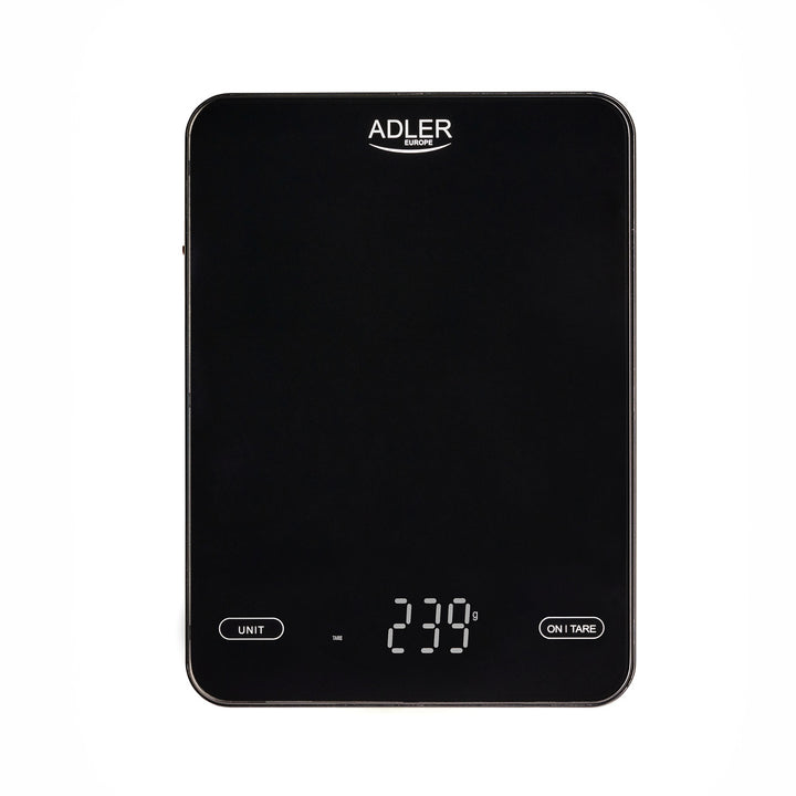 Waga kuchenna, Adler, black 10kg ładowana przez USB, AD 3177