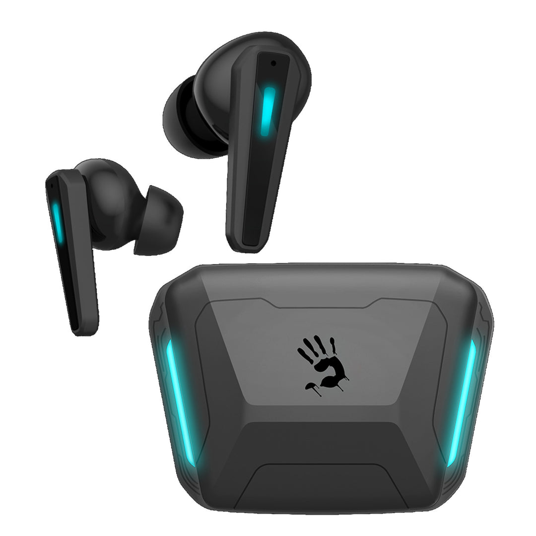 Słuchawki bezprzewodowe Bloody, Bluetooth 5.2, TWS, etui ładujące, Black/Blue, M70