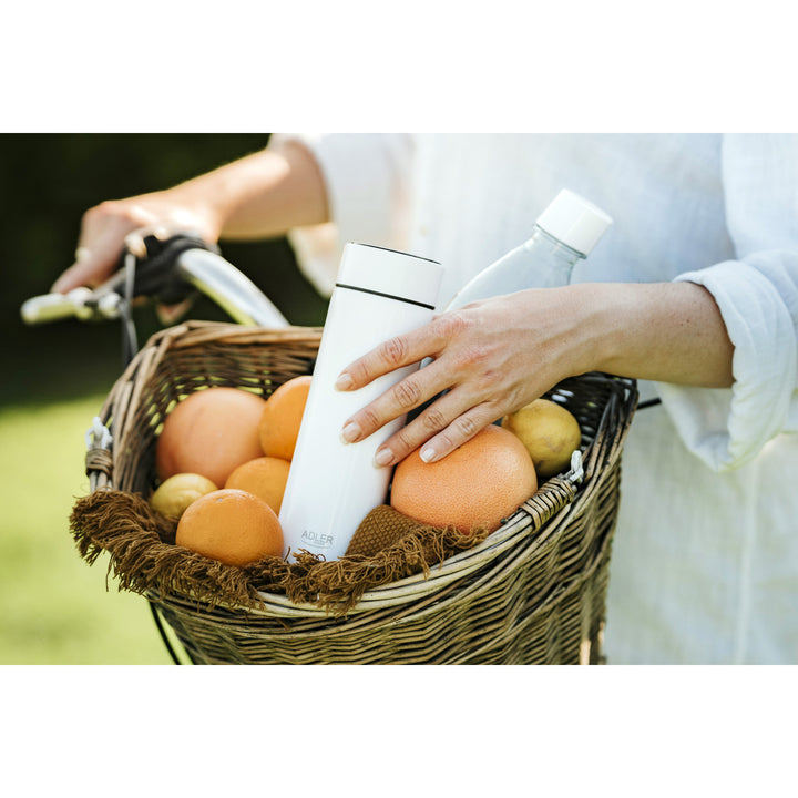 Termos Adler, wyświetlacz dotykowy LED, pojemność 473ml, kolor biały, AD 4506