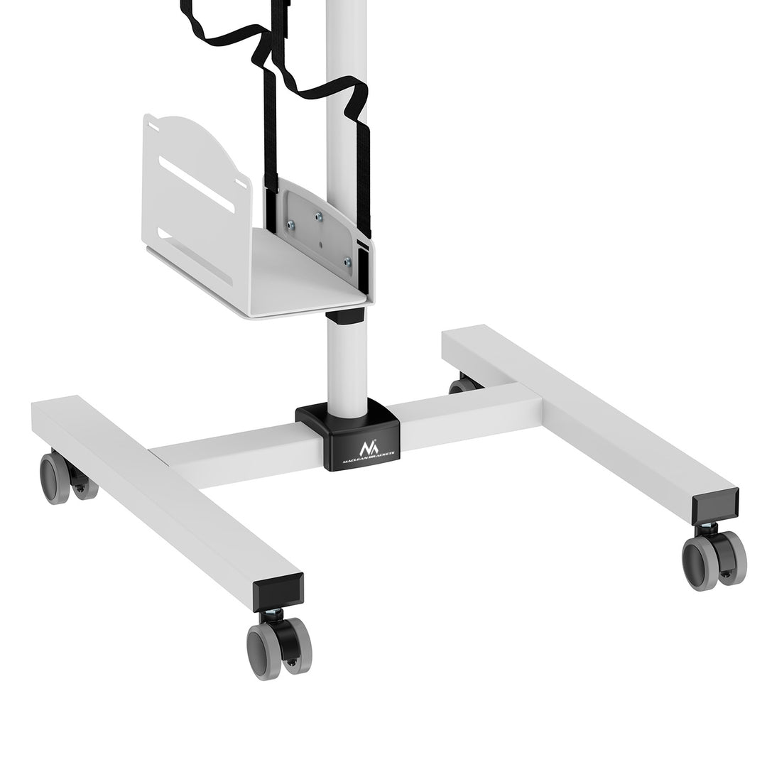 Wózek stand profesjonalny Maclean, mobilne stanowisko komputerowe na kółkach, max 17"-32", max 20kg, MC-793