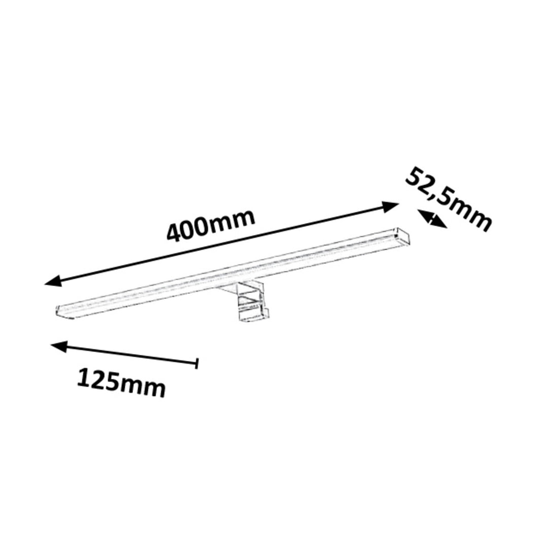 Lampa łazienkowa Rabalux, 8W LED, IP44, chromowany design, Levon