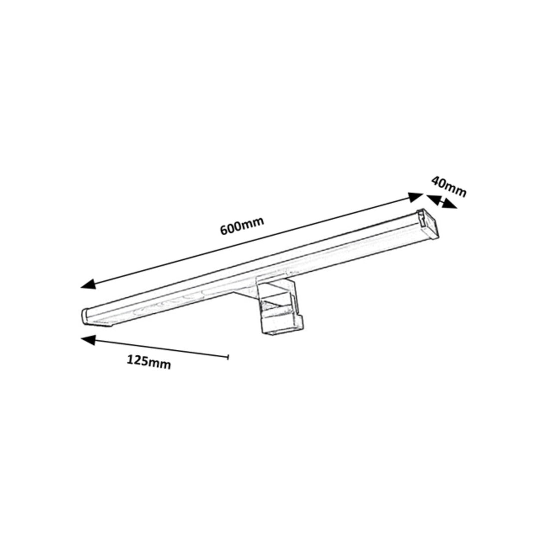 Lampa łazienkowa Rabalux, 12W LED, IP44, chromowany design, Levon