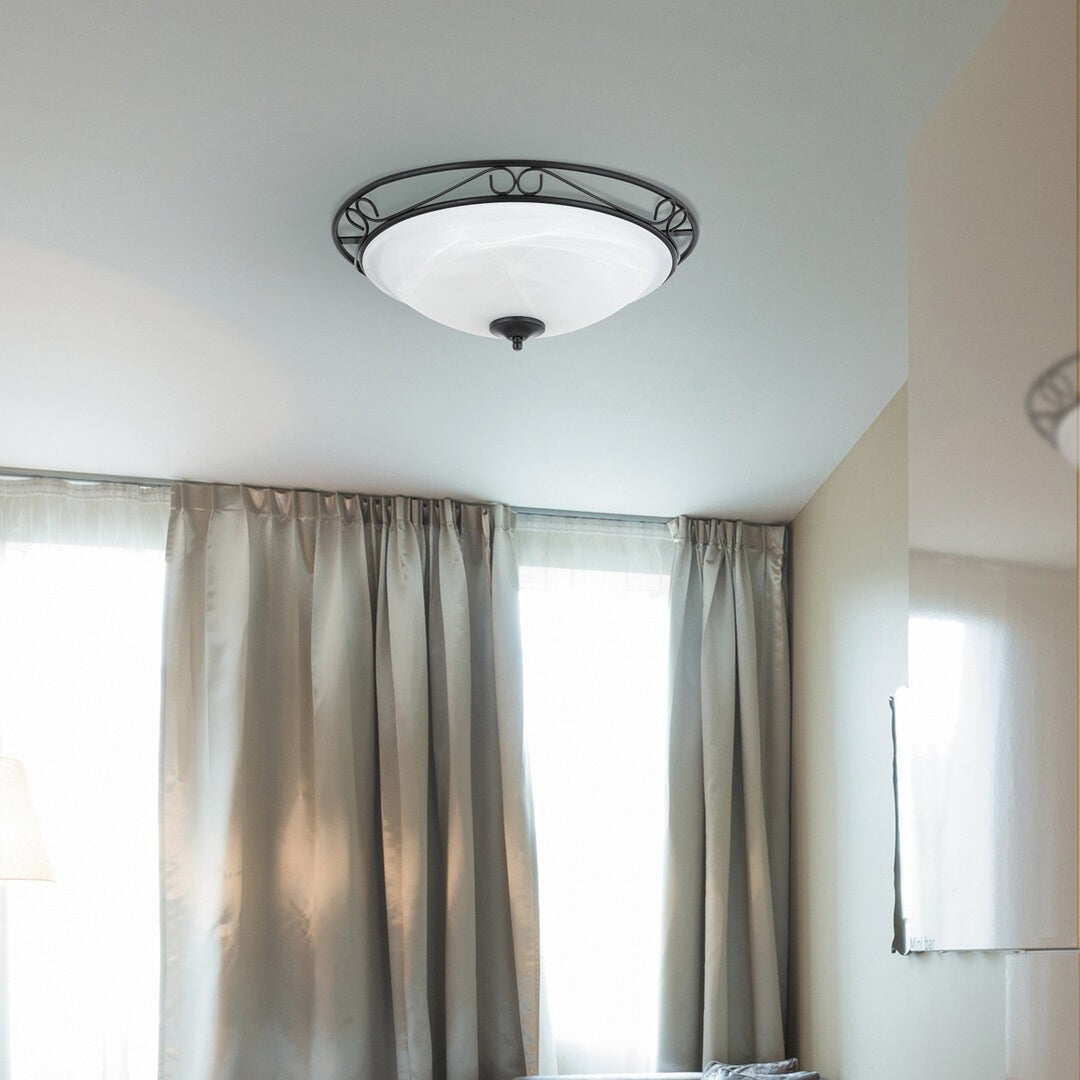 Lampa sufitowa Rabalux, 3xE27, metalowa, czarna, Athen