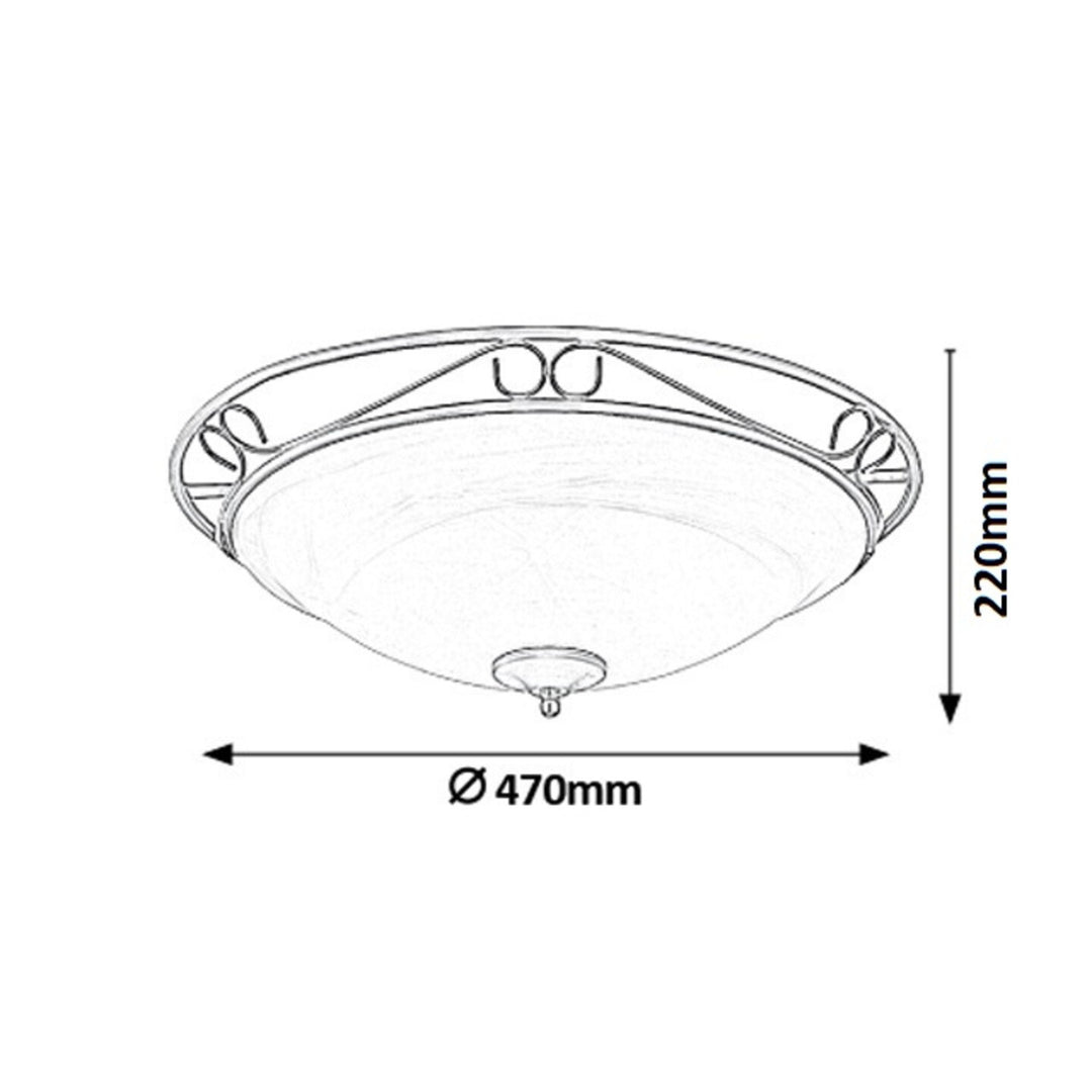 Lampa sufitowa Rabalux, 3xE27, metalowa, czarna, Athen