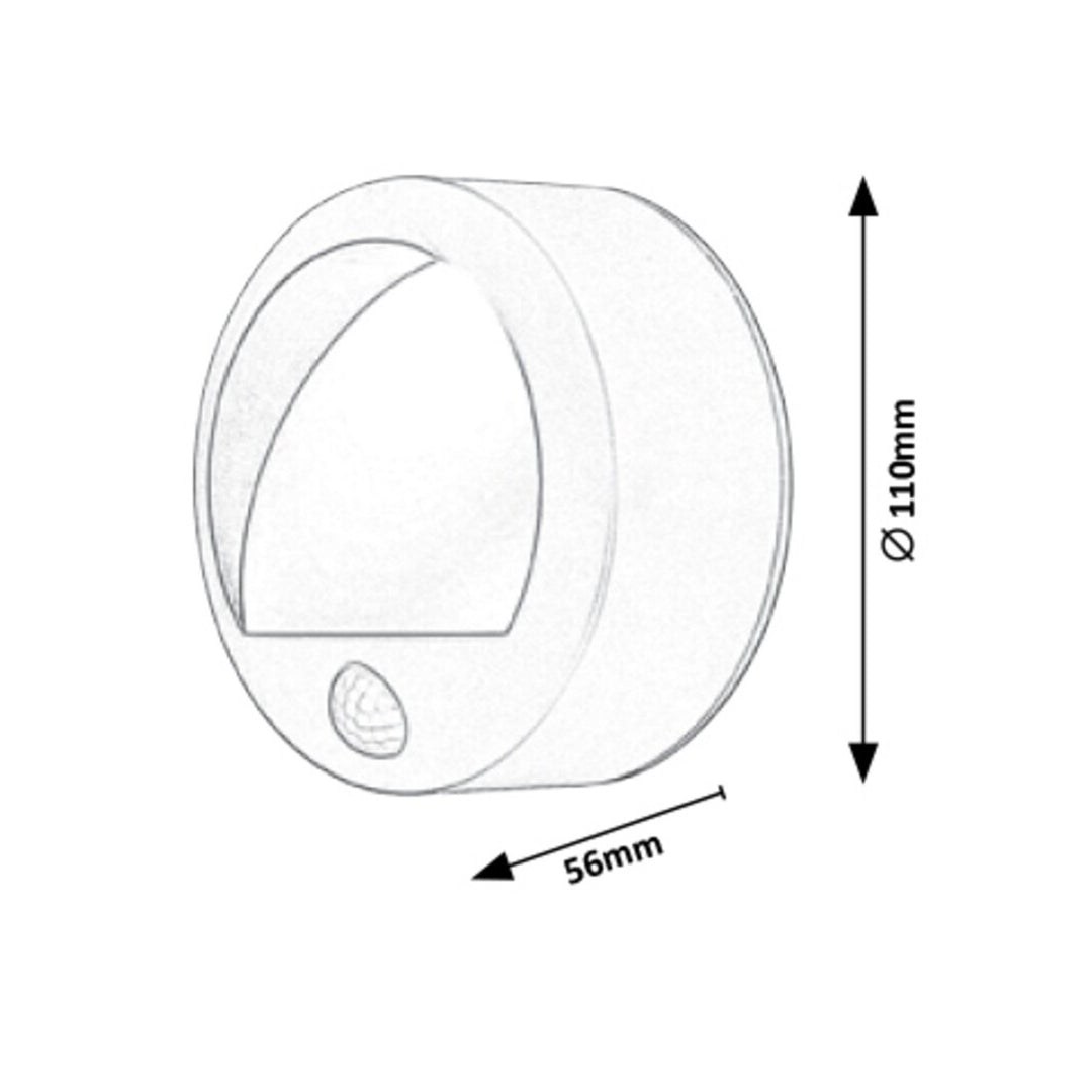 Lampa zewnętrzna Rabalux, 1,5W LED, IP44, czarna, Amarillo