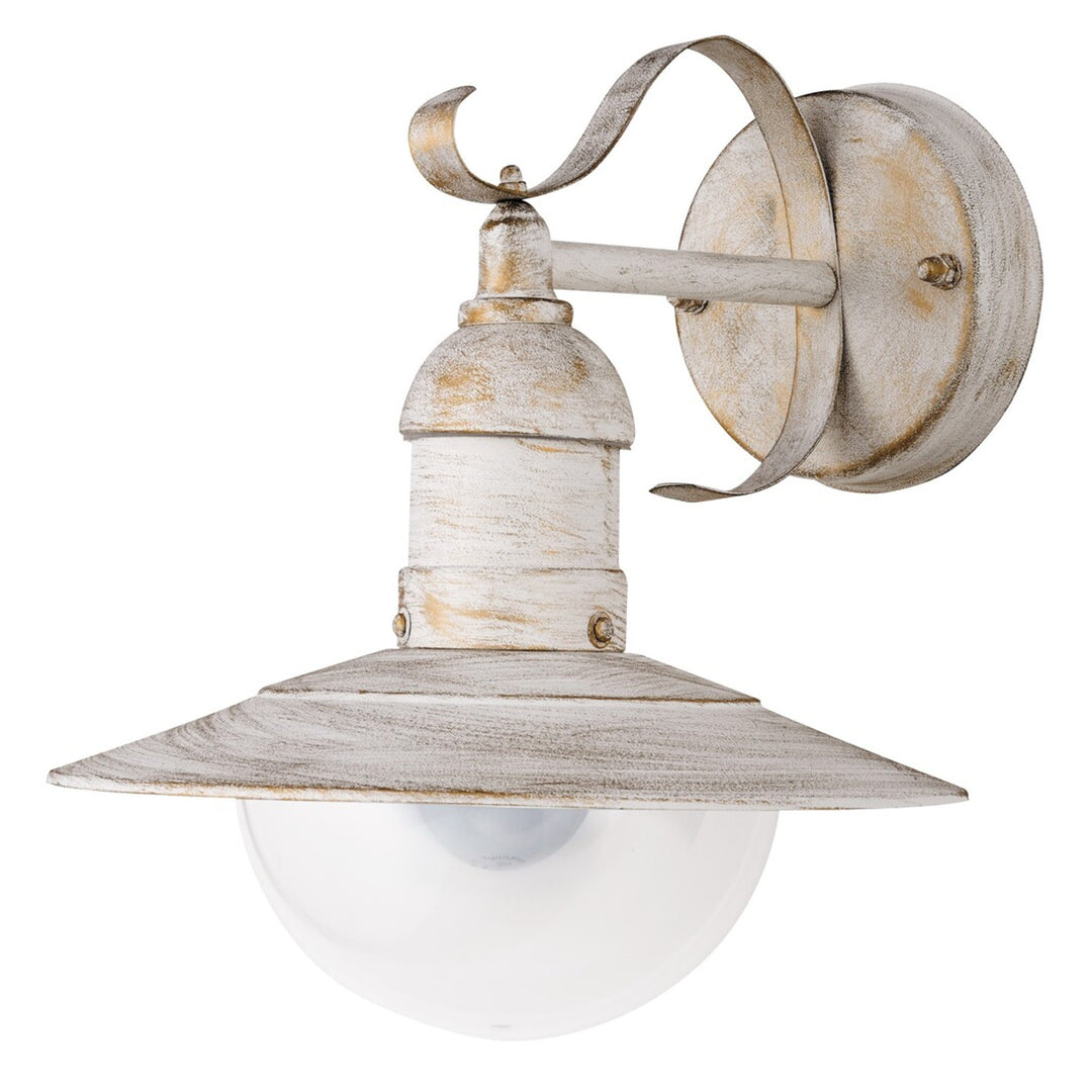 Lampa ścienna Rabalux, zewnętrzna, IP44, E27, max 60W, biały antyk, Oslo