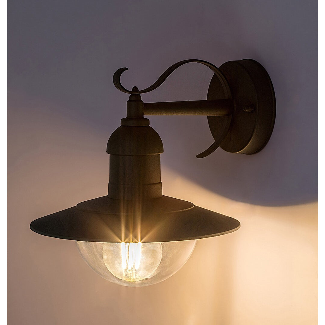 Lampa ścienna Rabalux, zewnętrzna, IP44, E27, max 60W, zielona, Oslo