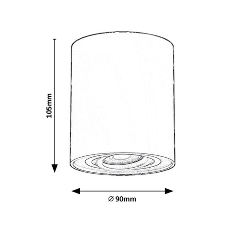 Lampa sufitowa Rabalux, natynkowa, GU10, IP20, czarna, Kobald