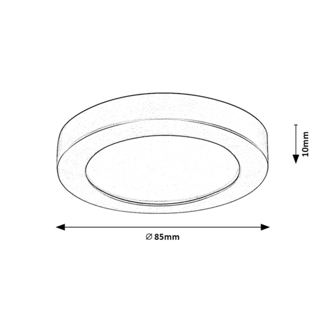 Lampa natynkowa Rabalux, 3W LED, IP44, srebrna, Coco