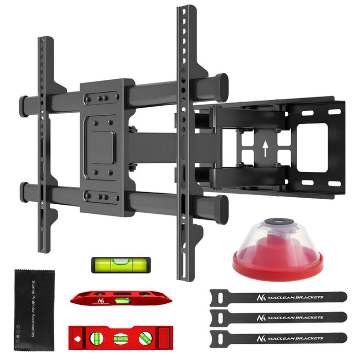 Uchwyt do TV Maclean, max VESA 600x400, 32-85", 60kg, reg.kąta w pionie i poziomie, profil 65-390mm, czarny, MC-789