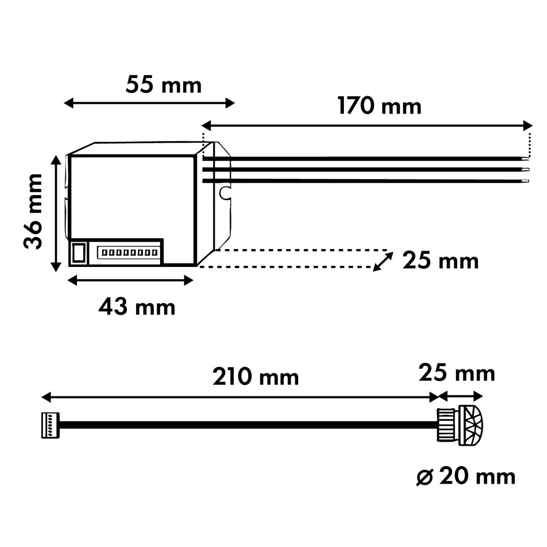 Czujnik ruchu PIR Maclean, z zewnetrznym sensorem,12-24V DC, 360°, MCE32 V