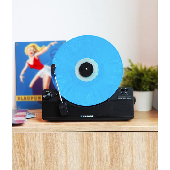 Gramofon pionowy Blaupunkt, Bluetooth, 2x5W RMS, czarny, VT100BK