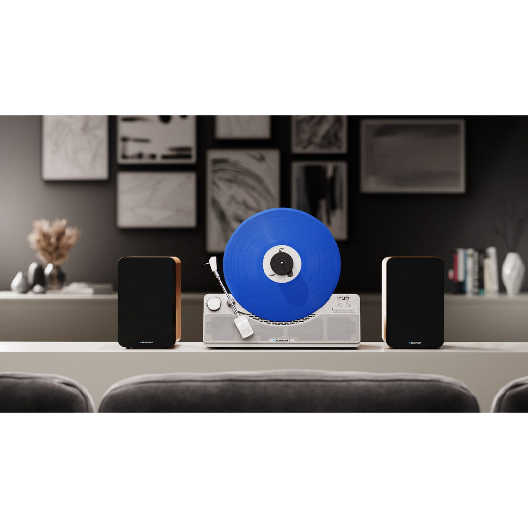 Gramofon pionowy Blaupunkt, Bluetooth, 2x5W RMS, srebrny, VT100SL