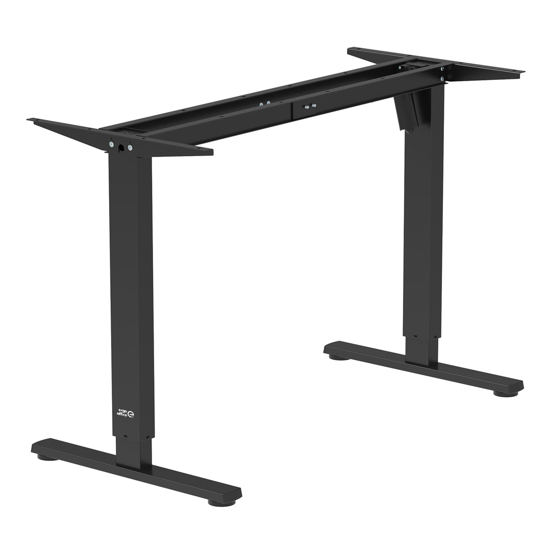 Biurko elektryczne regulacja wys. Ergo Office, max wys. 1160mm, max - 80 kg, bez blatu do pracy stojąco siedzącej, czarne, ER-400 B