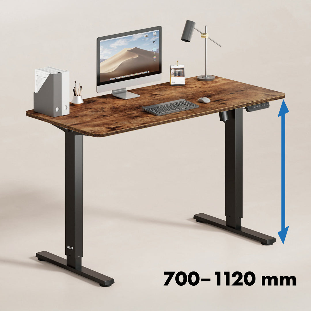 Biurko elektryczne regulacja wys. Ergo Office, max wys. 1160mm, max - 80 kg, bez blatu do pracy stojąco siedzącej, czarne, ER-400 B
