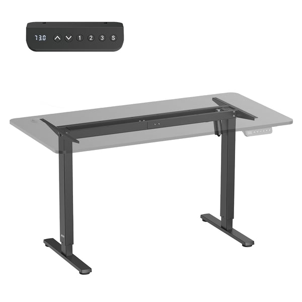Biurko elektryczne regulacja wys. Ergo Office, max wys. 1160mm, max - 80 kg, bez blatu do pracy stojąco siedzącej, czarne, ER-400 B