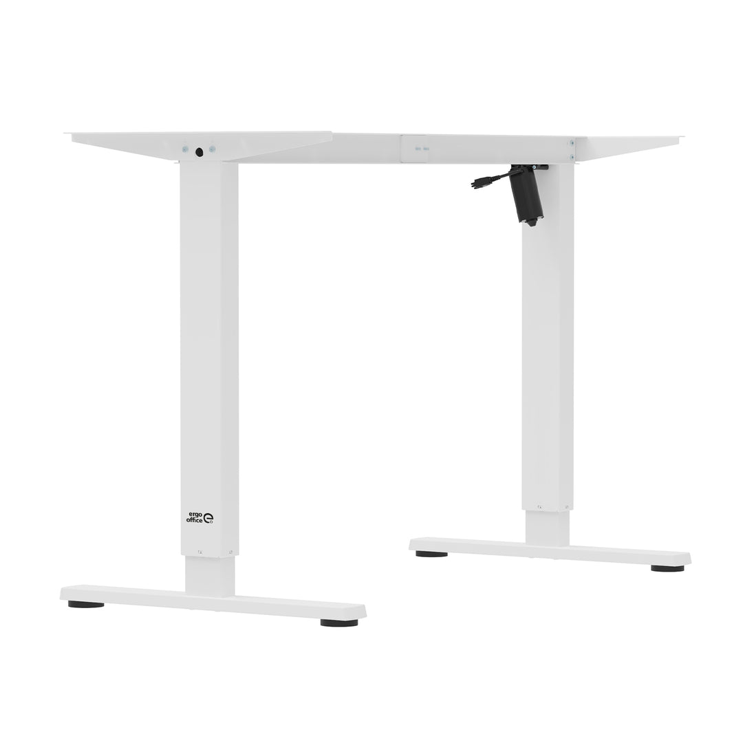 Biurko elektryczne regulacja wys. Ergo Office, max wys. 1160mm, max - 80 kg, bez blatu do pracy stojąco siedzącej, białe, ER-400 W