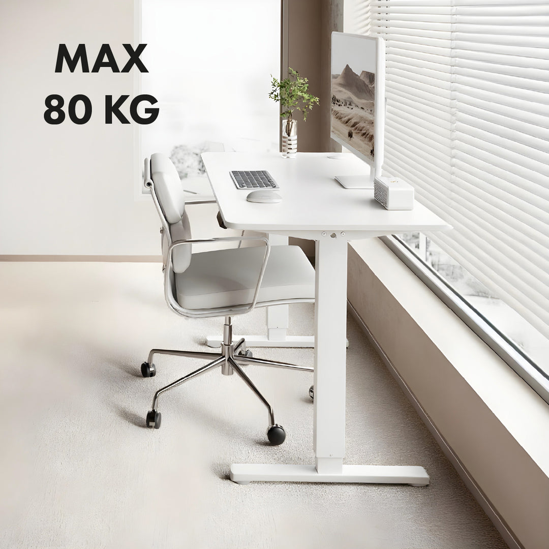 Biurko elektryczne regulacja wys. Ergo Office, max wys. 1160mm, max - 80 kg, bez blatu do pracy stojąco siedzącej, białe, ER-400 W