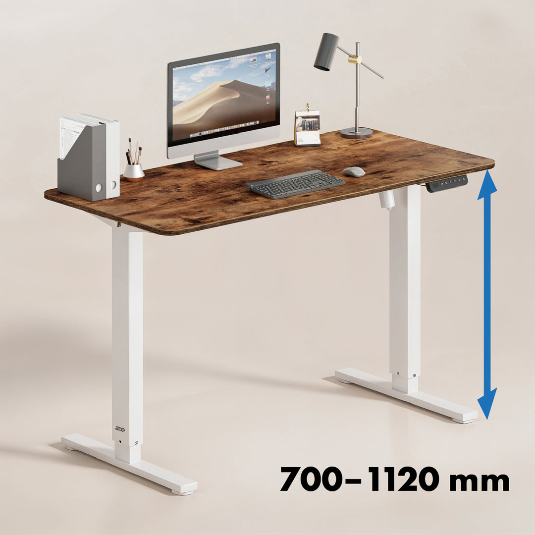 Biurko elektryczne regulacja wys. Ergo Office, max wys. 1160mm, max - 80 kg, bez blatu do pracy stojąco siedzącej, białe, ER-400 W