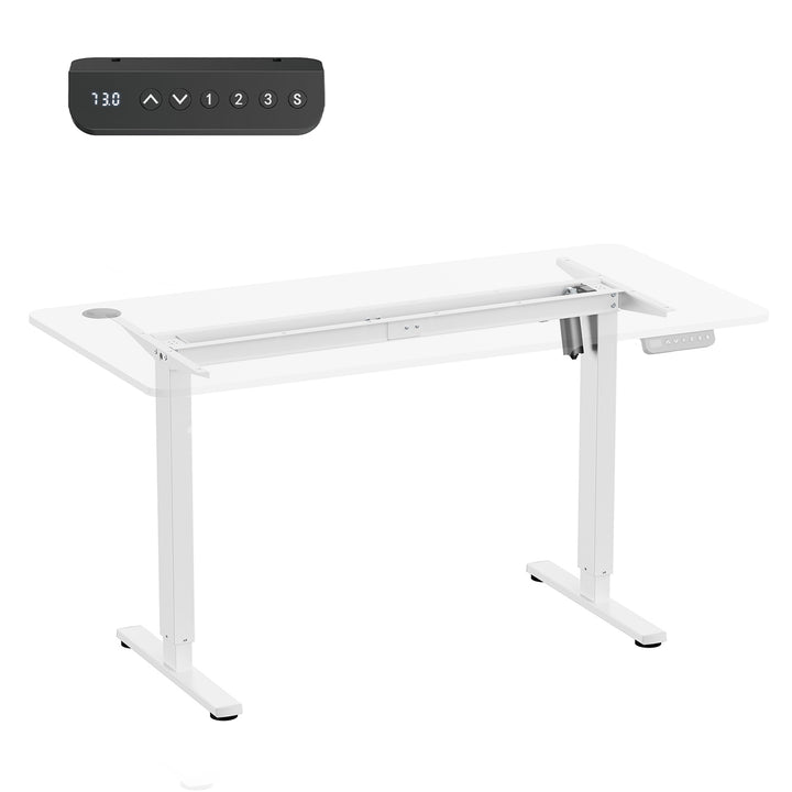 Biurko elektryczne regulacja wys. Ergo Office, max wys. 1160mm, max - 80 kg, bez blatu do pracy stojąco siedzącej, białe, ER-400 W