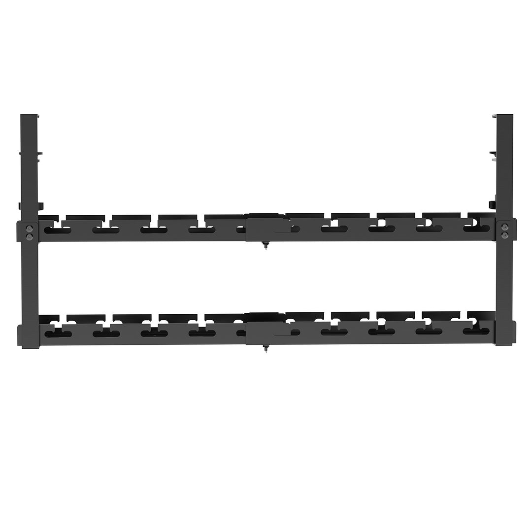 Organizer podbiurkowy na kable Maclean, max. obciążenie 5kg, max. 728mm, 2 poziomy, czarny, MC-102 B
