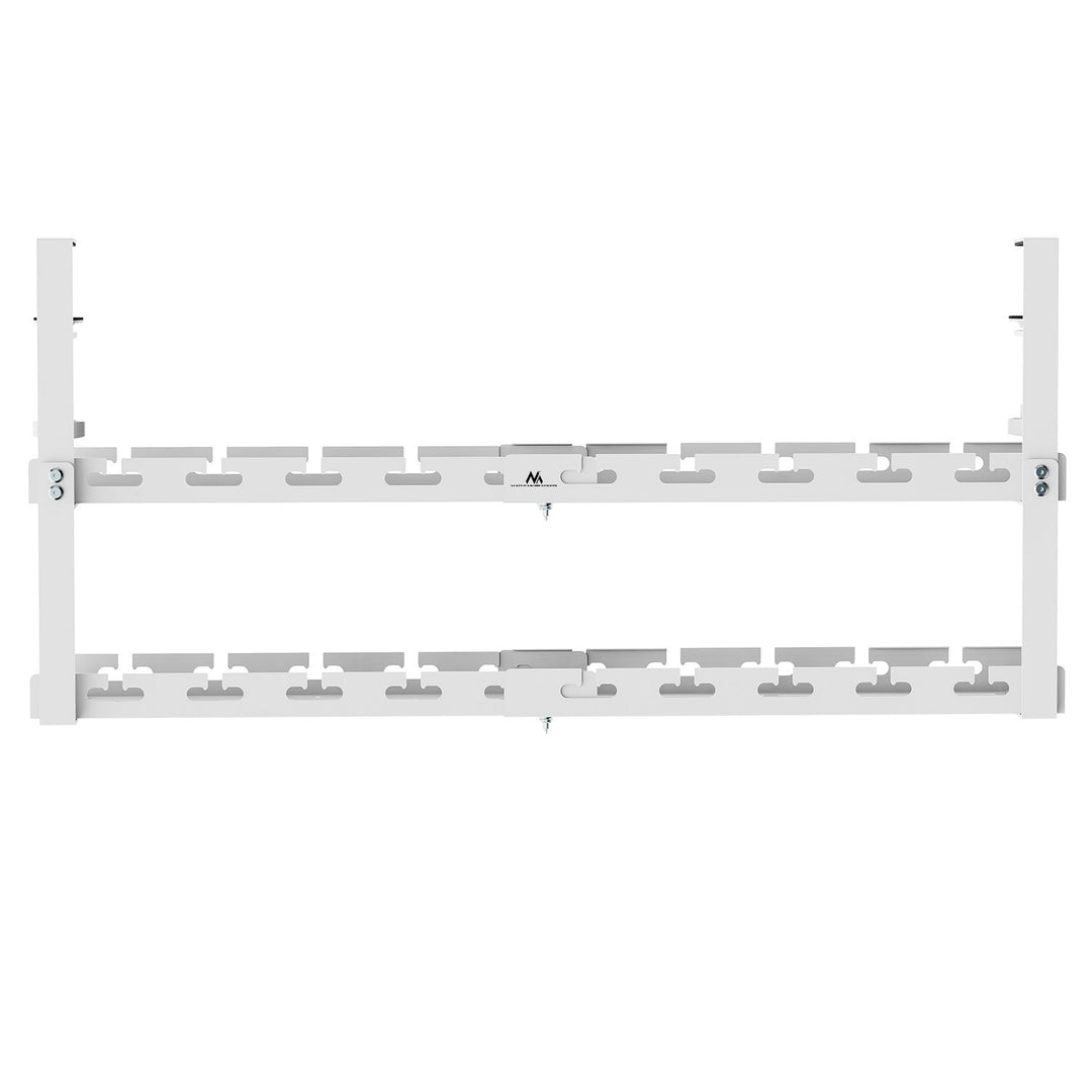 Organizer podbiurkowy na kable Maclean, max. obciążenie 5kg, max. 728mm, 2 poziomy, biały, MC-102 W