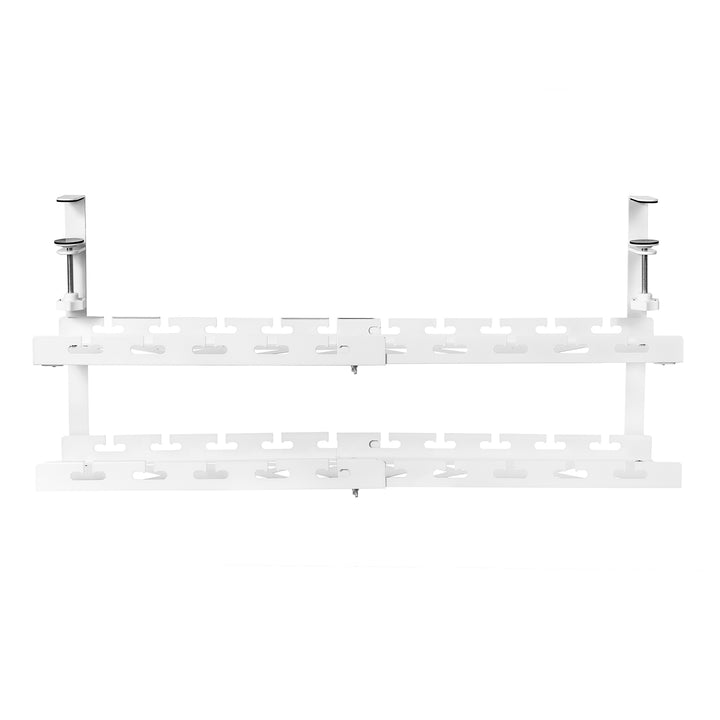 Organizer podbiurkowy na kable Maclean, max. obciążenie 5kg, max. 728mm, 2 poziomy, biały, MC-102 W