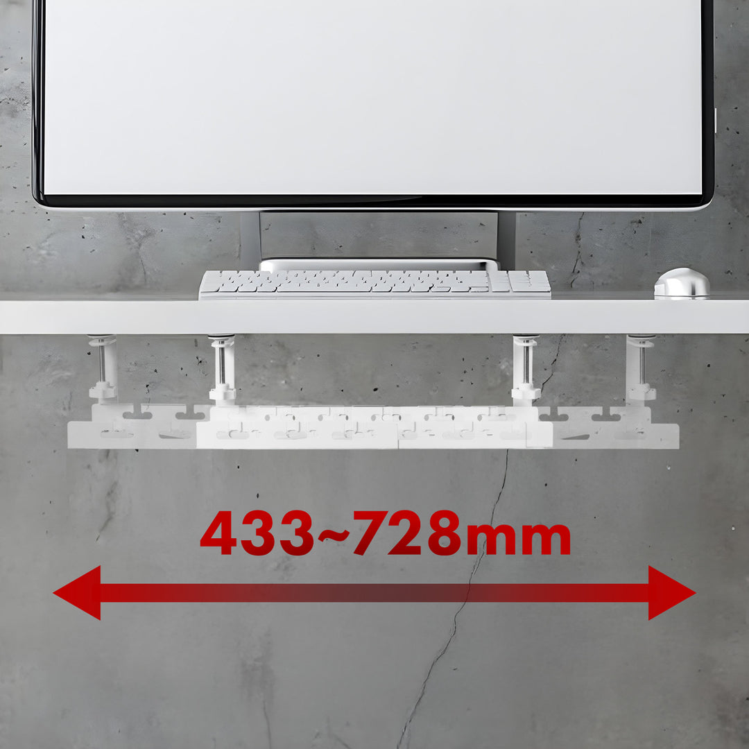Organizer podbiurkowy na kable Maclean, max. obciążenie 5kg, max. 728mm, biały, MC-103 W