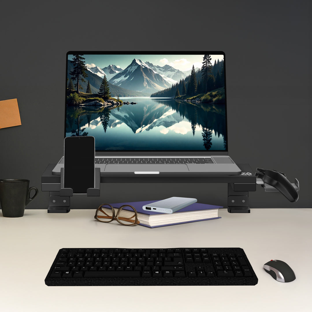 Podstawka pod laptop / monitor Ergo Office, max. obciążenie 20kg, dla przekąt. 13-32", czarna, ER-303 B
