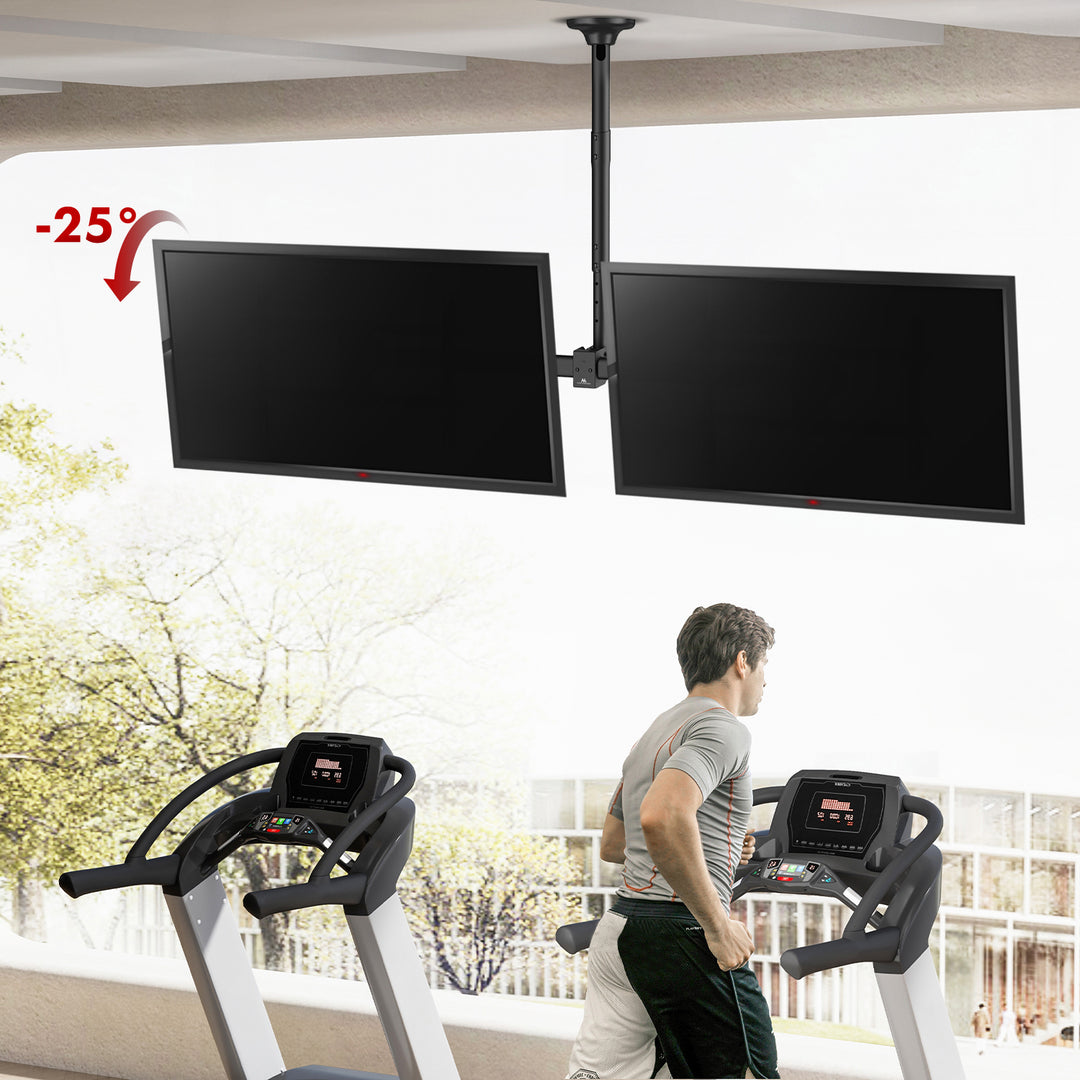 Uchwyt sufitowy dla dwóch TV Maclean, max. obciążenie 2x40kg, 34-60", max VESA 600x400, MC-111 B