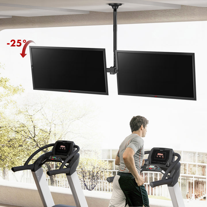 Uchwyt sufitowy dla dwóch TV Maclean, max. obciążenie 2x40kg, 34-60", max VESA 600x400, MC-111 B