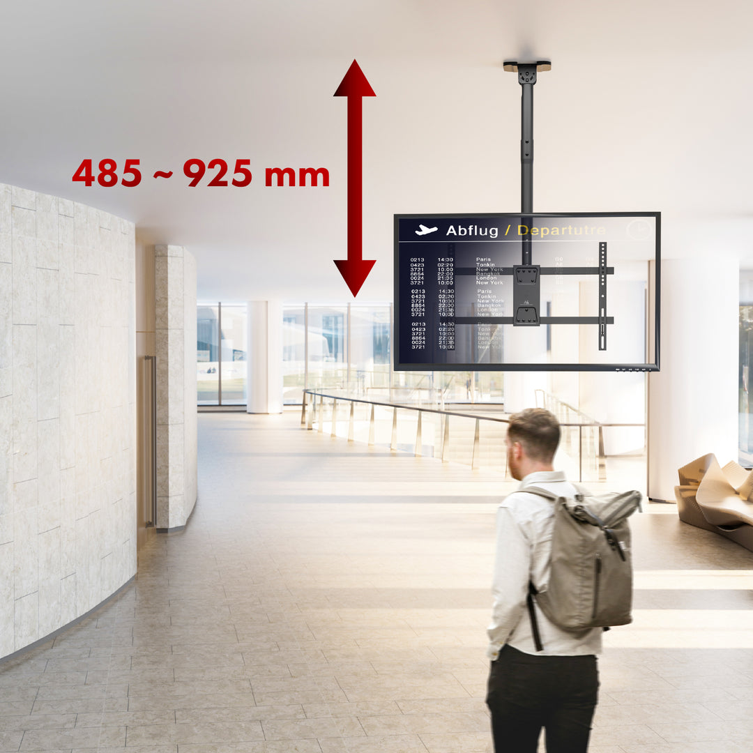 Uchwyt sufitowy dla TV Maclean, max. obciążenie 60kg, 43-86", max VESA 600x400, MC-112 B